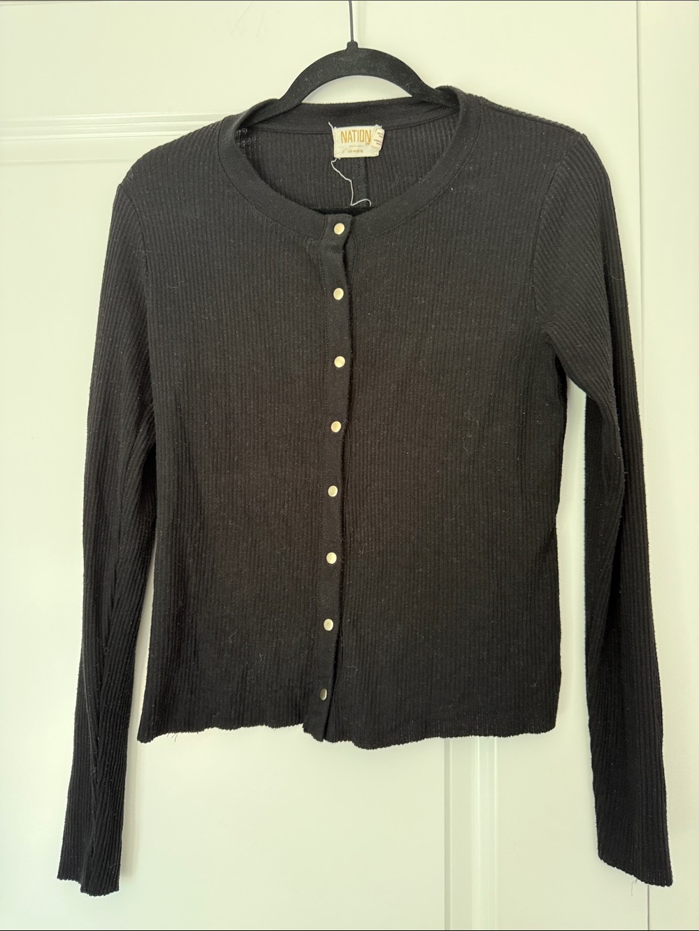 Nation LTD black long sleeve knitted
